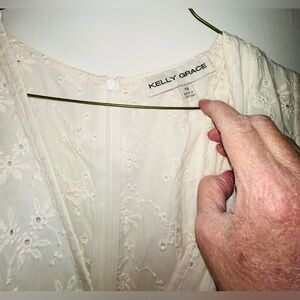 Grace Cream Floral Eyelet Dress